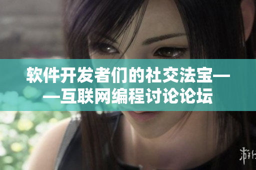 軟件開(kāi)發(fā)者們的社交法寶——互聯(lián)網(wǎng)編程討論論壇