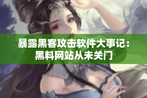 暴露黑客攻擊軟件大事記：黑料網(wǎng)站從未關門