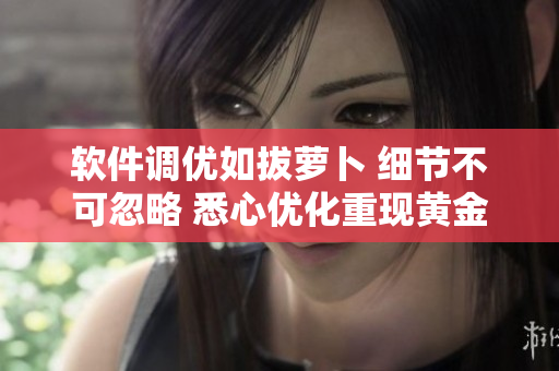 軟件調(diào)優(yōu)如拔蘿卜 細節(jié)不可忽略 悉心優(yōu)化重現(xiàn)黃金效果
