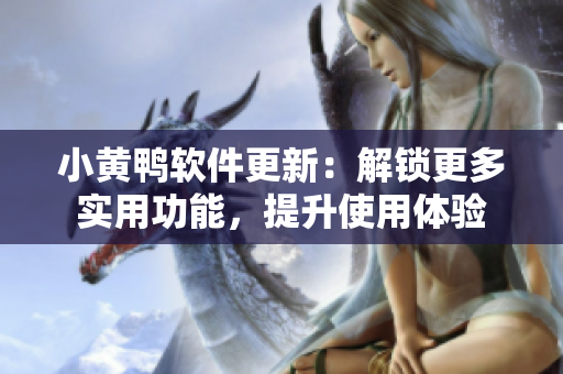 小黃鴨軟件更新：解鎖更多實(shí)用功能，提升使用體驗(yàn)