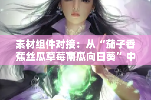 素材組件對接：從“茄子香蕉絲瓜草莓南瓜向日葵”中學(xué)習(xí)解耦與優(yōu)化