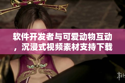 軟件開發(fā)者與可愛動(dòng)物互動(dòng)，沉浸式視頻素材支持下載