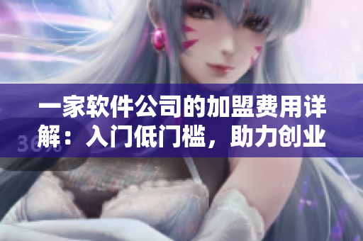 一家軟件公司的加盟費用詳解：入門低門檻，助力創(chuàng)業(yè)者迅速開展業(yè)務(wù)