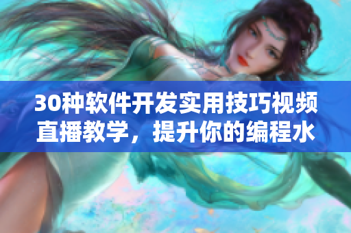 30種軟件開發(fā)實(shí)用技巧視頻直播教學(xué)，提升你的編程水平