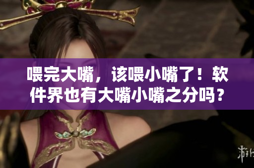 喂完大嘴，該喂小嘴了！軟件界也有大嘴小嘴之分嗎？