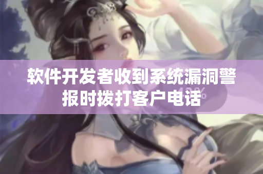 軟件開發(fā)者收到系統(tǒng)漏洞警報時撥打客戶電話