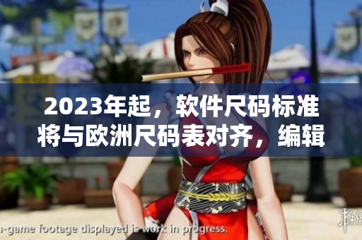 2023年起，軟件尺碼標準將與歐洲尺碼表對齊，編輯必備！