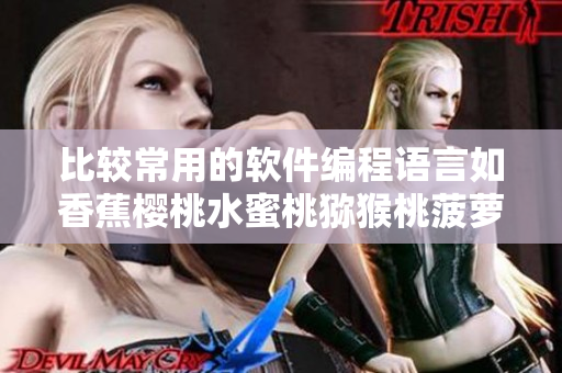 比較常用的軟件編程語言如香蕉櫻桃水蜜桃獼猴桃菠蘿，你知道嗎？
