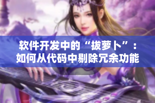軟件開發(fā)中的“拔蘿卜”：如何從代碼中剔除冗余功能？
