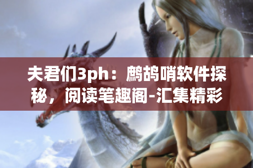 夫君們3ph：鷓鴣哨軟件探秘，閱讀筆趣閣-匯集精彩技術(shù)趣聞