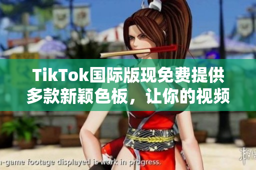 TikTok國(guó)際版現(xiàn)免費(fèi)提供多款新穎色板，讓你的視頻更亮眼