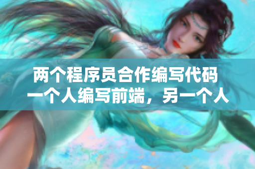 兩個程序員合作編寫代碼 一個人編寫前端，另一個人編寫后端