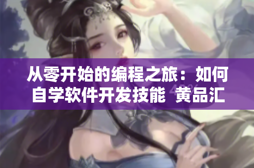 從零開(kāi)始的編程之旅：如何自學(xué)軟件開(kāi)發(fā)技能  黃品匯MBA智庫(kù)