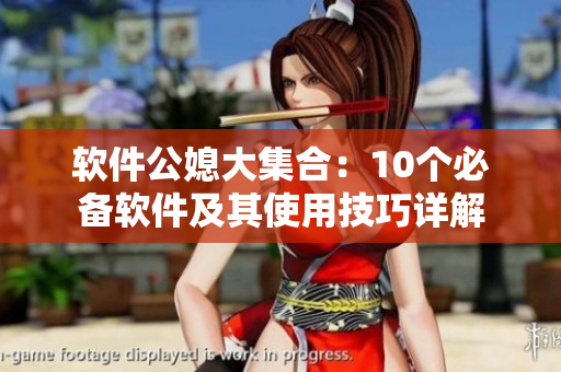 軟件公媳大集合：10個(gè)必備軟件及其使用技巧詳解