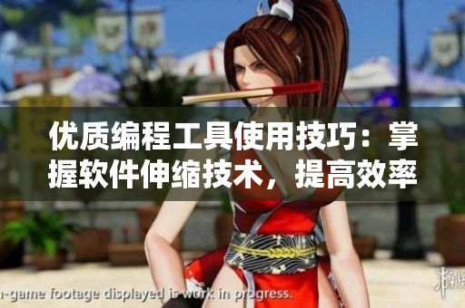 優(yōu)質(zhì)編程工具使用技巧：掌握軟件伸縮技術(shù)，提高效率