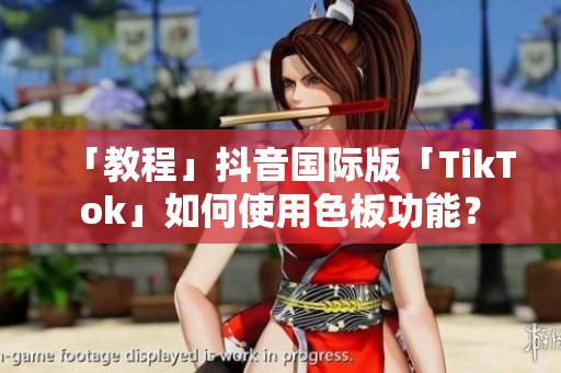 「教程」抖音國(guó)際版「TikTok」如何使用色板功能？