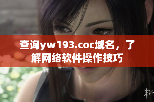 查詢yw193.coc域名，了解網(wǎng)絡(luò)軟件操作技巧