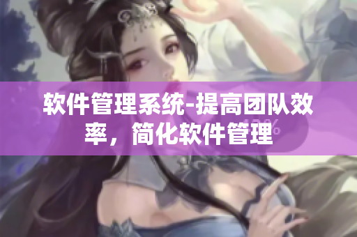 軟件管理系統(tǒng)-提高團隊效率，簡化軟件管理