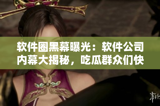 軟件圈黑幕曝光：軟件公司內(nèi)幕大揭秘，吃瓜群眾們快來圍觀！