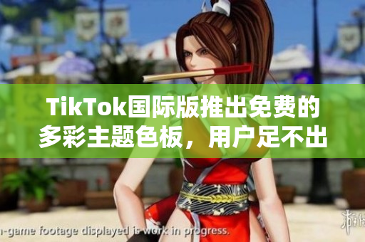 TikTok國(guó)際版推出免費(fèi)的多彩主題色板，用戶足不出戶打造個(gè)性化視頻風(fēng)格
