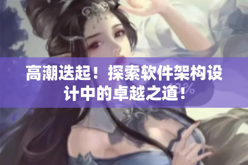 高潮迭起！探索軟件架構(gòu)設(shè)計(jì)中的卓越之道！