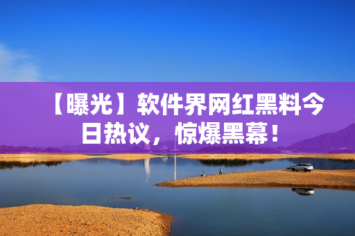 【曝光】軟件界網(wǎng)紅黑料今日熱議，驚爆黑幕！