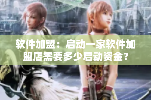 軟件加盟：?jiǎn)?dòng)一家軟件加盟店需要多少啟動(dòng)資金？