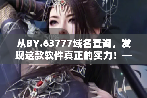 從BY.63777域名查詢，發(fā)現(xiàn)這款軟件真正的實力！——軟件評測