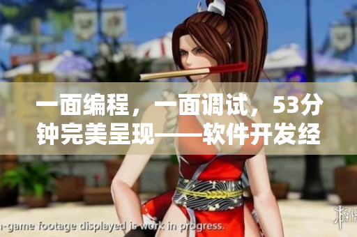 一面編程，一面調(diào)試，53分鐘完美呈現(xiàn)——軟件開發(fā)經(jīng)驗分享