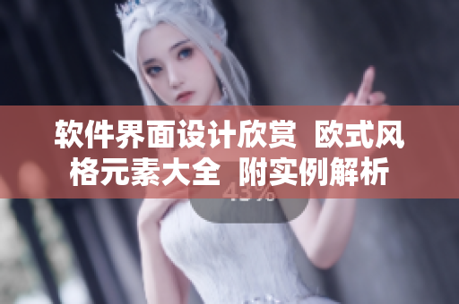 軟件界面設(shè)計欣賞  歐式風格元素大全  附實例解析