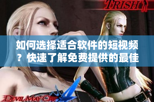 如何選擇適合軟件的短視頻？快速了解免費(fèi)提供的最佳資源