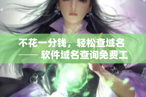 不花一分錢，輕松查域名 ── 軟件域名查詢免費(fèi)工具推薦
