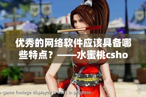 優(yōu)秀的網(wǎng)絡軟件應該具備哪些特點？——水蜜桃cshoushiw的深入分析