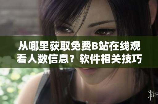 從哪里獲取免費(fèi)B站在線觀看人數(shù)信息？軟件相關(guān)技巧來了！