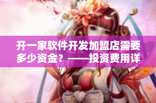 開一家軟件開發(fā)加盟店需要多少資金？——投資費(fèi)用詳解