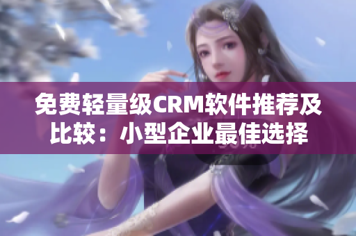 免費(fèi)輕量級CRM軟件推薦及比較：小型企業(yè)最佳選擇