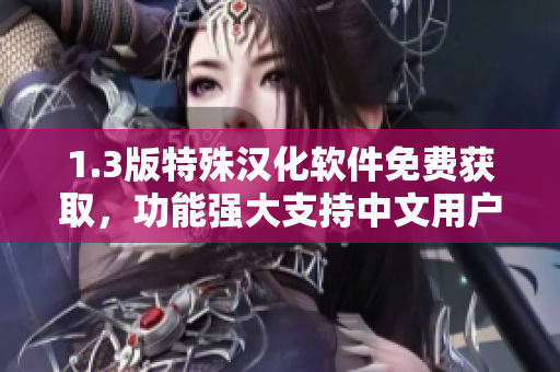 1.3版特殊漢化軟件免費(fèi)獲取，功能強(qiáng)大支持中文用戶，快來體驗(yàn)吧