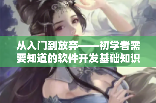 從入門到放棄——初學者需要知道的軟件開發(fā)基礎知識
