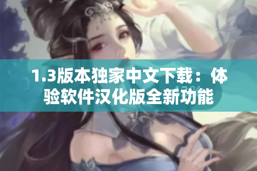 1.3版本獨家中文下載：體驗軟件漢化版全新功能