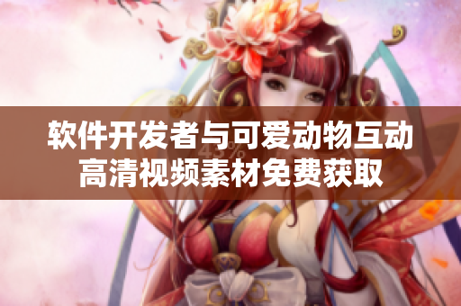 軟件開發(fā)者與可愛動物互動高清視頻素材免費獲取