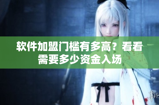 軟件加盟門檻有多高？看看需要多少資金入場