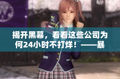 揭開黑幕，看看這些公司為何24小時不打烊！——暴露軟件公司黑料！