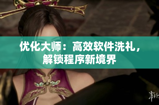 優(yōu)化大師：高效軟件洗禮，解鎖程序新境界