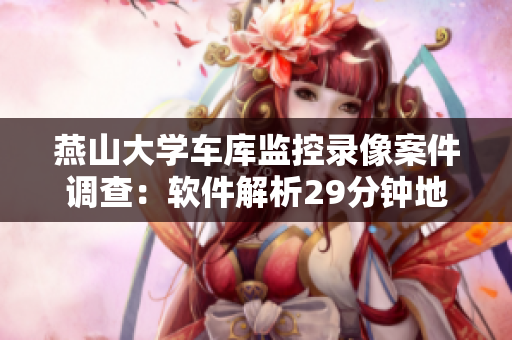 燕山大學(xué)車庫監(jiān)控錄像案件調(diào)查：軟件解析29分鐘地下車庫視頻