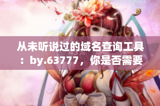 從未聽說過的域名查詢工具：by.63777，你是否需要了解？