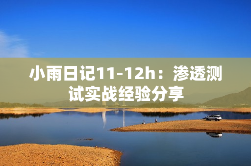 小雨日記11-12h：滲透測(cè)試實(shí)戰(zhàn)經(jīng)驗(yàn)分享