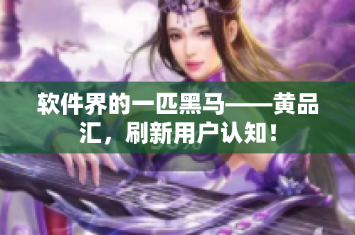 軟件界的一匹黑馬——黃品匯，刷新用戶認知！