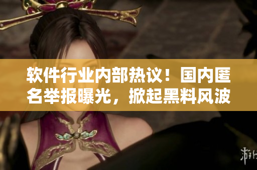 軟件行業(yè)內部熱議！國內匿名舉報曝光，掀起黑料風波！