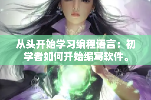 從頭開始學(xué)習(xí)編程語言：初學(xué)者如何開始編寫軟件。
