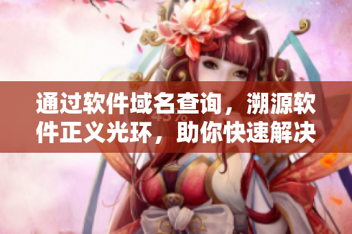 通過(guò)軟件域名查詢，溯源軟件正義光環(huán)，助你快速解決電腦疑難雜癥！